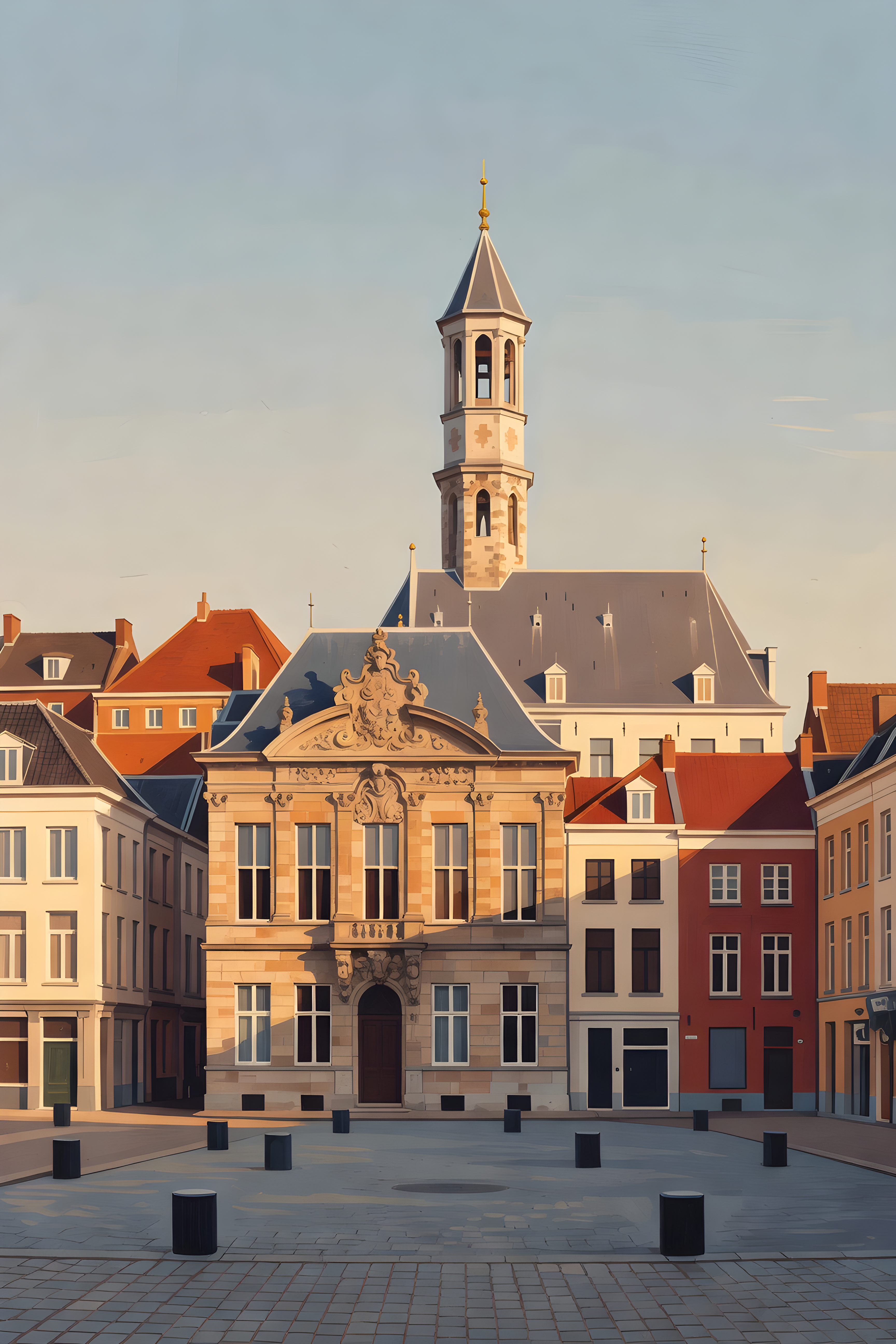 Vintage travel poster poster of Roermond — warm minimalist design, from €19