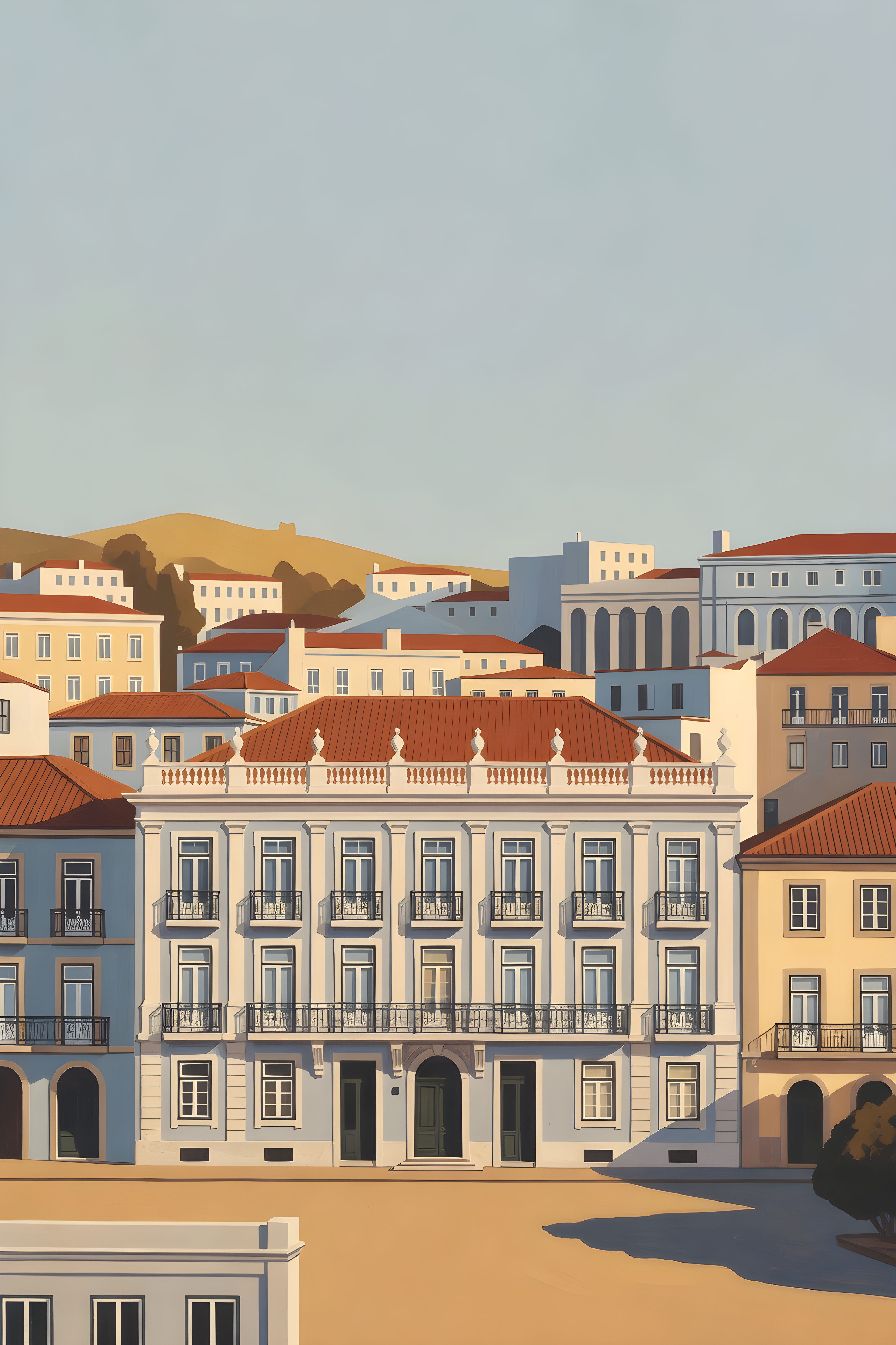 Vintage travel poster poster of Marinha Grande — warm minimalist design, from €19