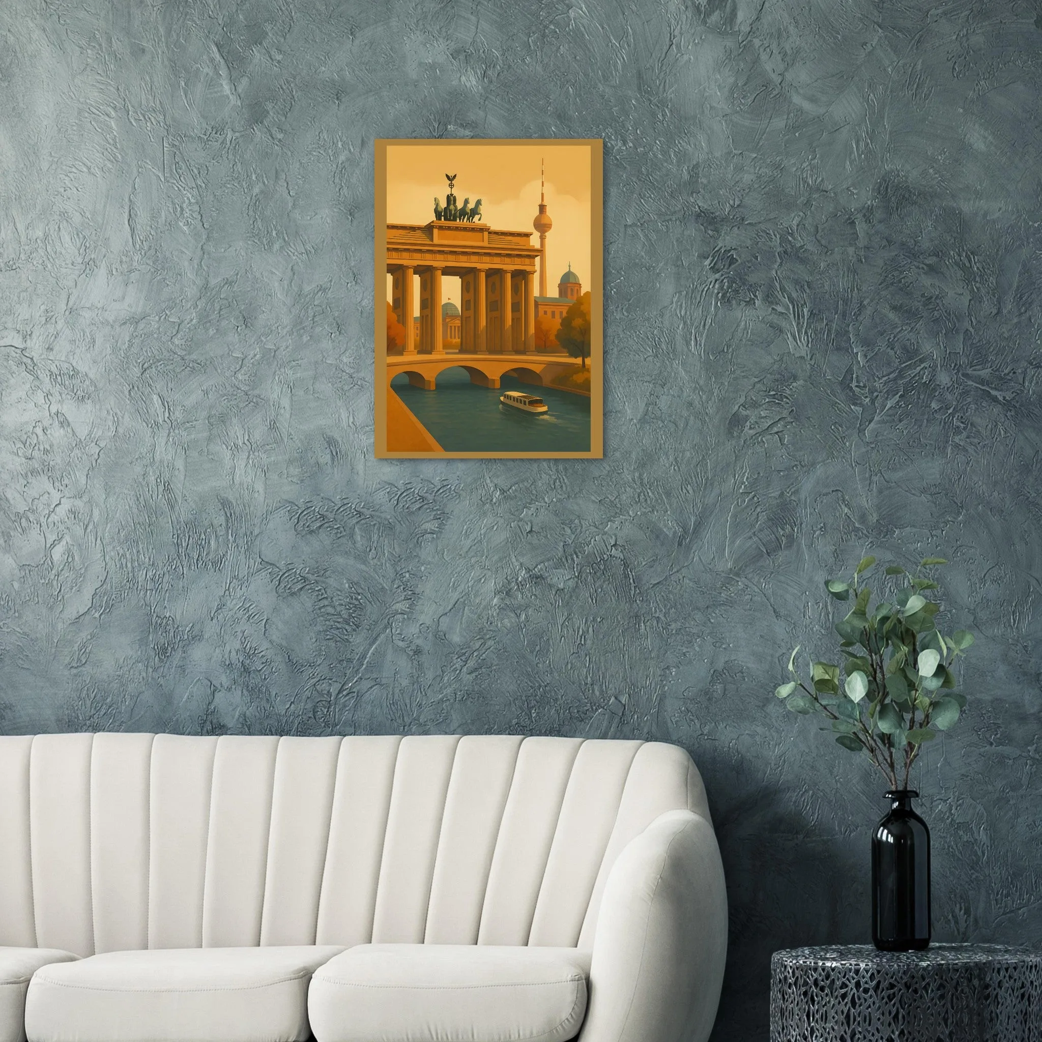 Vintage travel poster poster of Berlin — warm minimalist design, from €19