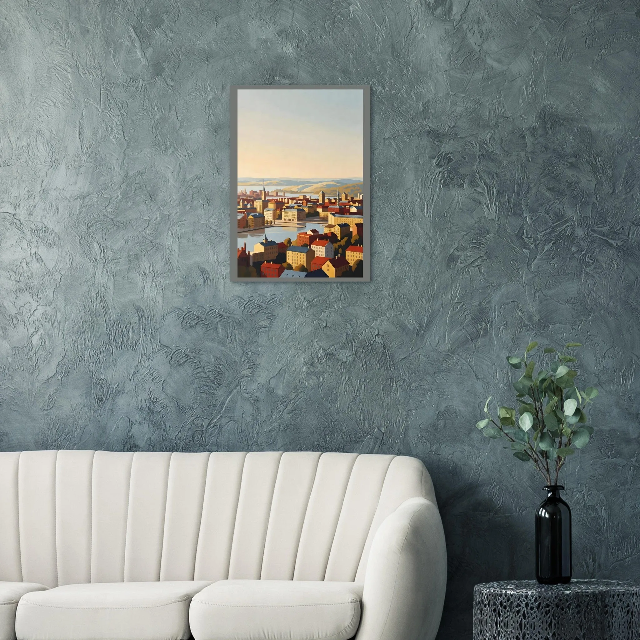 Vintage travel poster poster of Malmö — warm minimalist design, from €19
