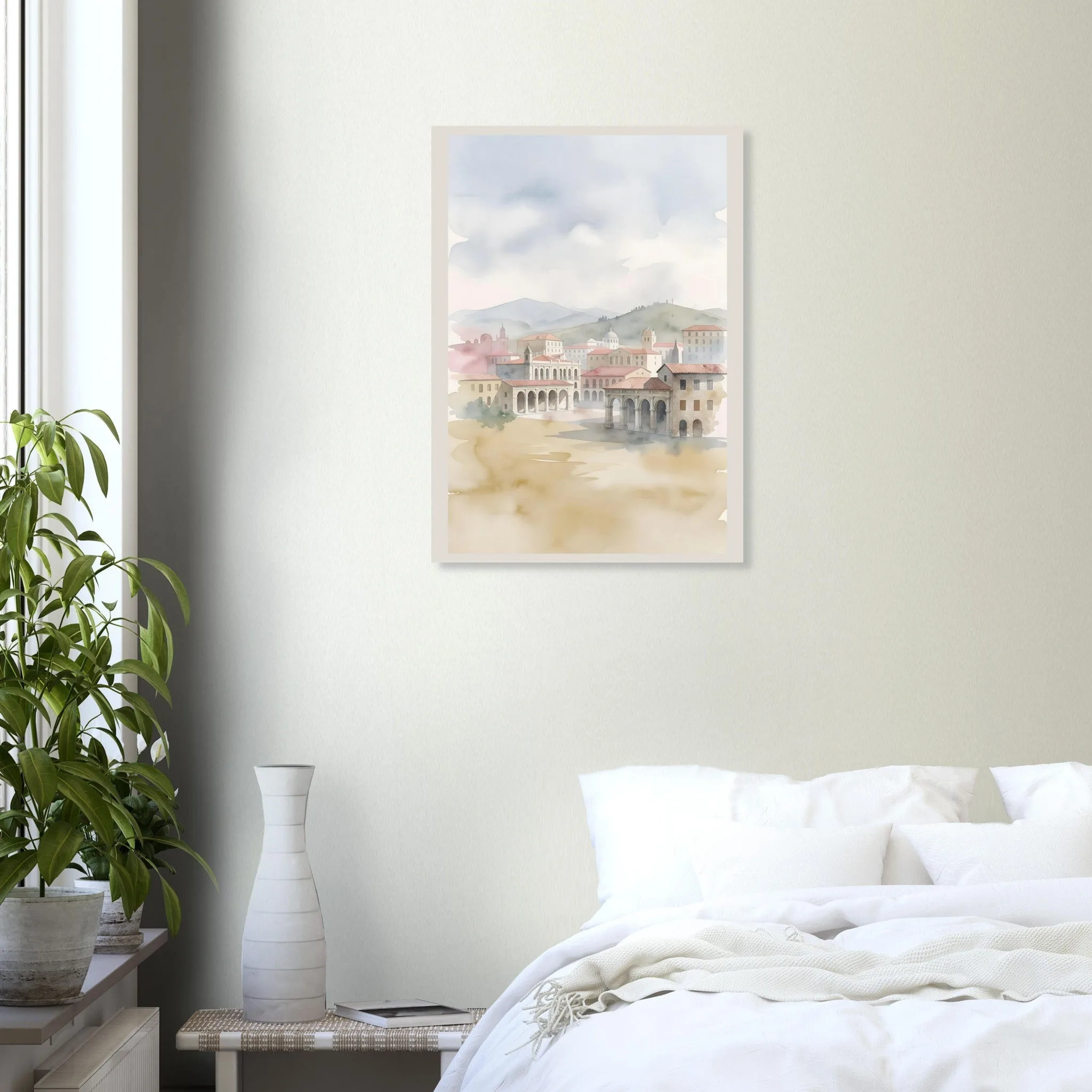 Watercolour landscape-Poster von Sabadell — warmes minimalistisches Motiv, ab 19 €