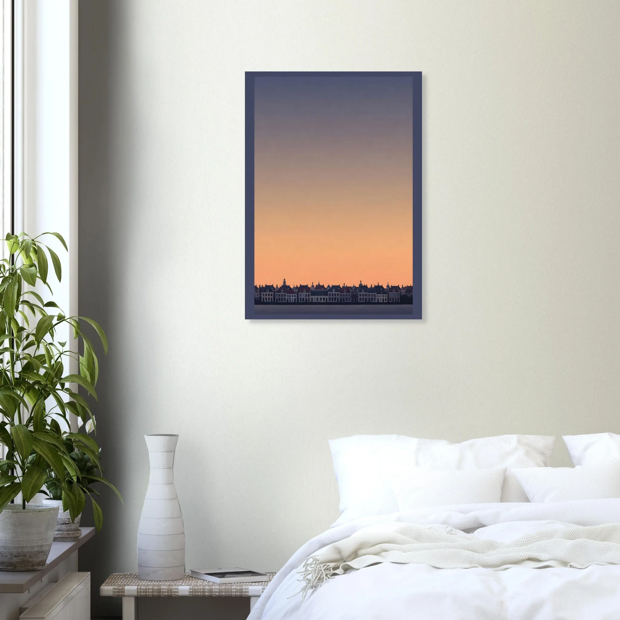 Silhouette skyline poster of Zoetermeer — warm minimalist design, from €19