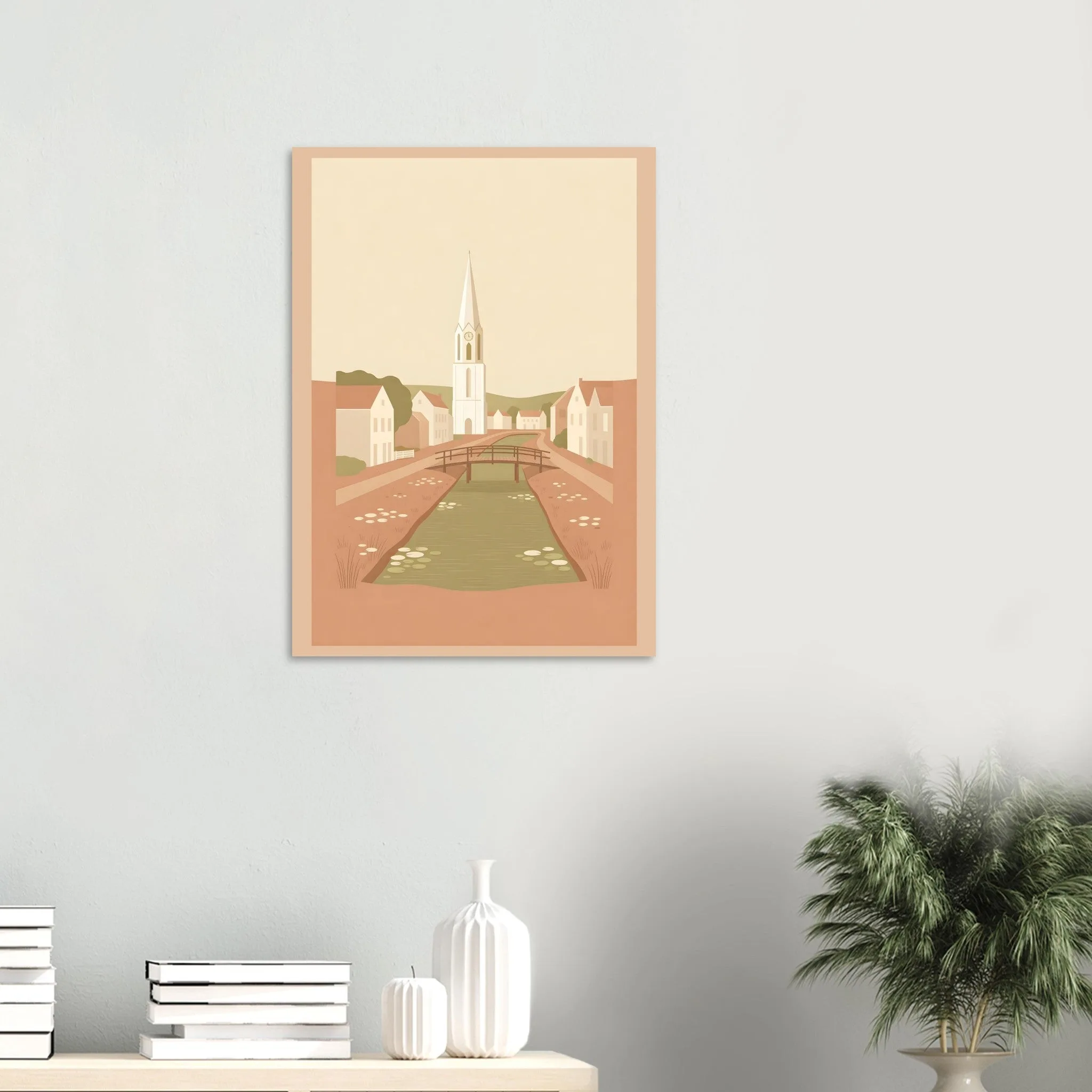 Flat vector illustration poster of Zoetermeer — warm minimalist design, from €19
