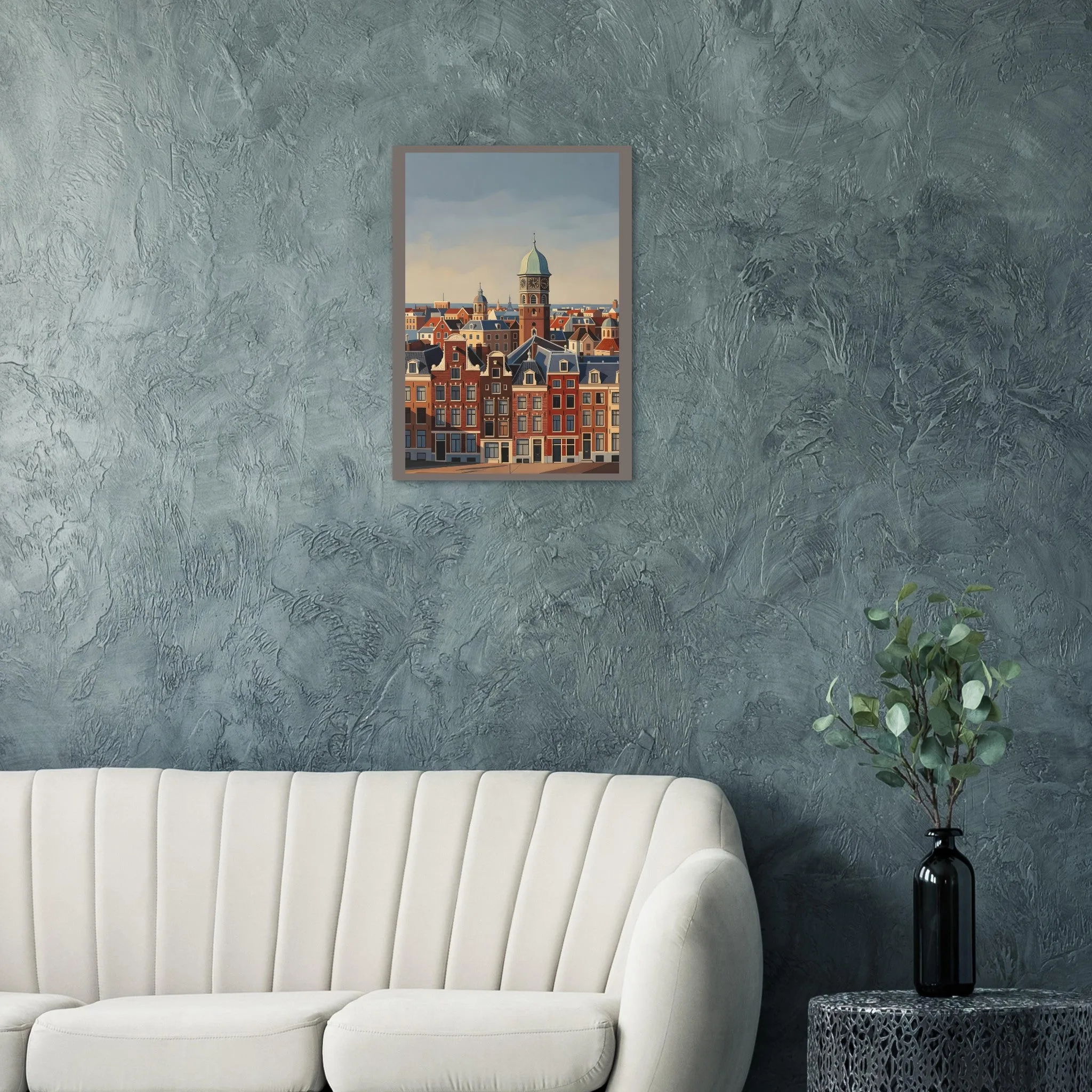 Vintage travel poster poster of Purmerend — warm minimalist design, from €19