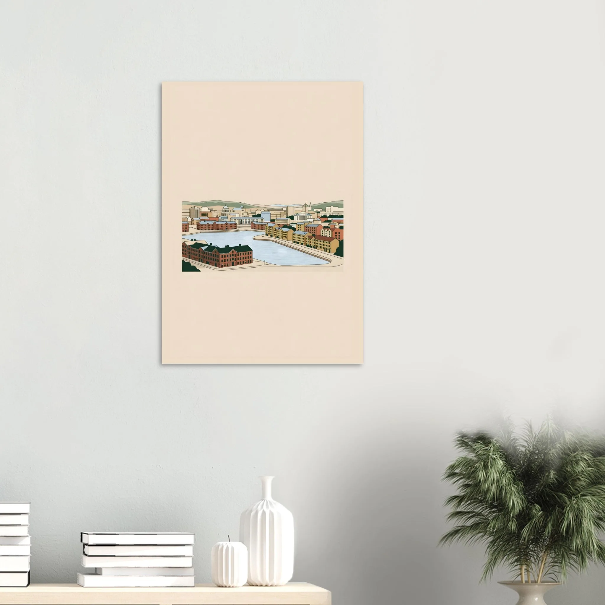 Minimalist line art poster of Luleå — warm minimalist design, from €19