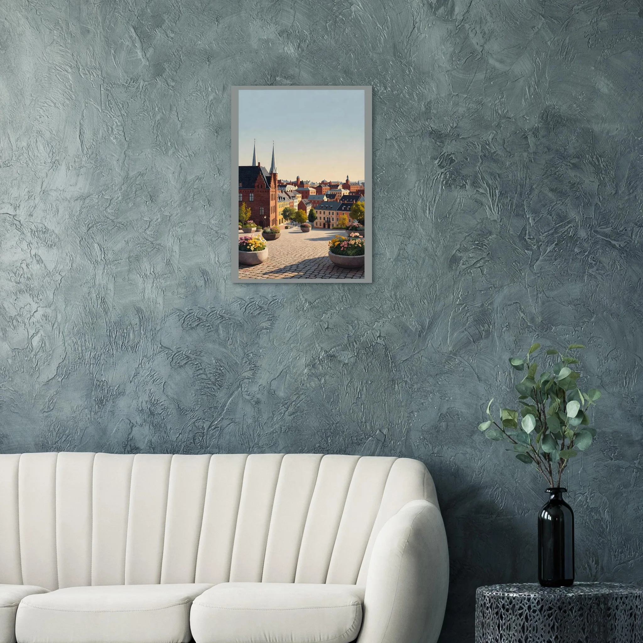 Vintage travel poster poster of Lund — warm minimalist design, from €19