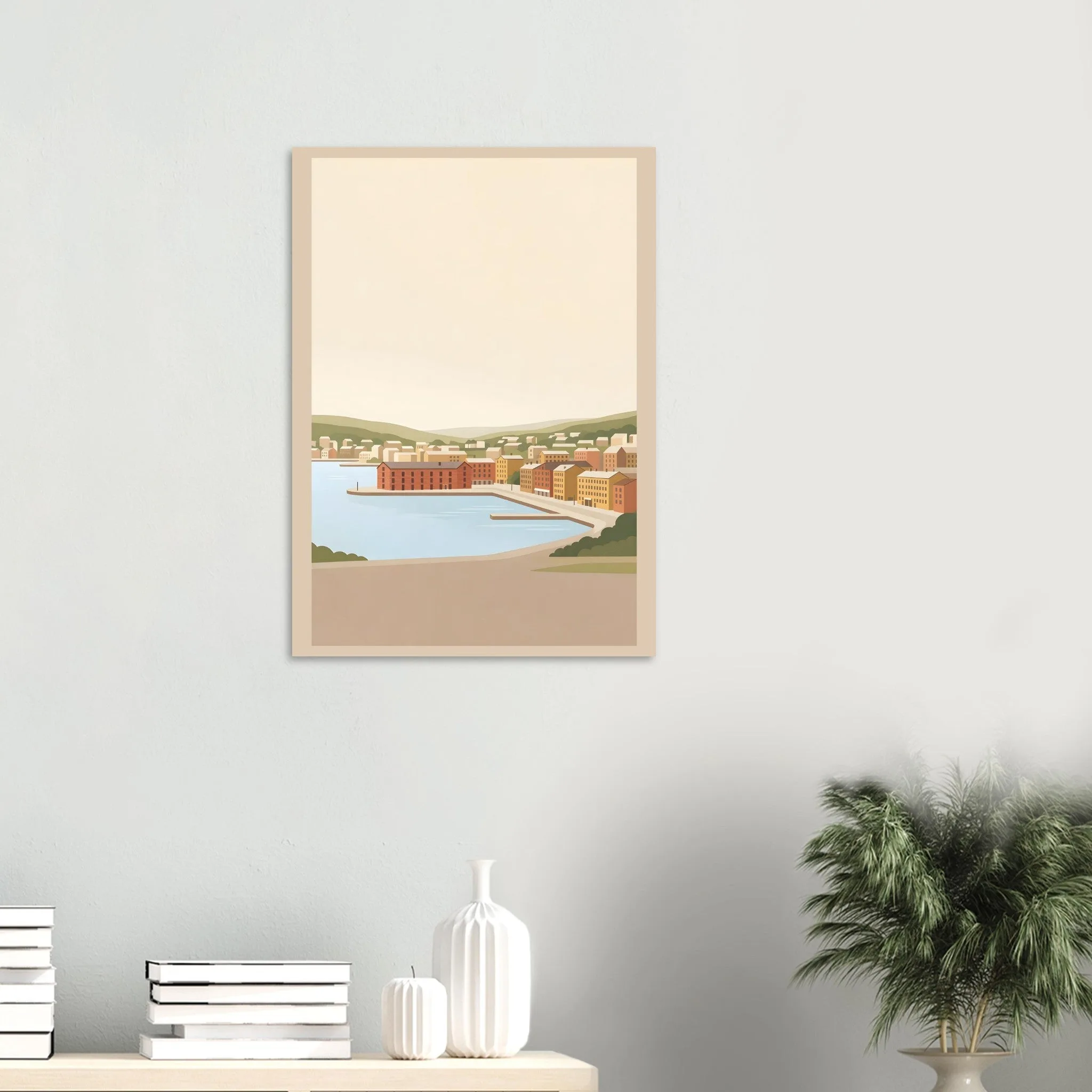 Flat vector illustration poster of Luleå — warm minimalist design, from €19