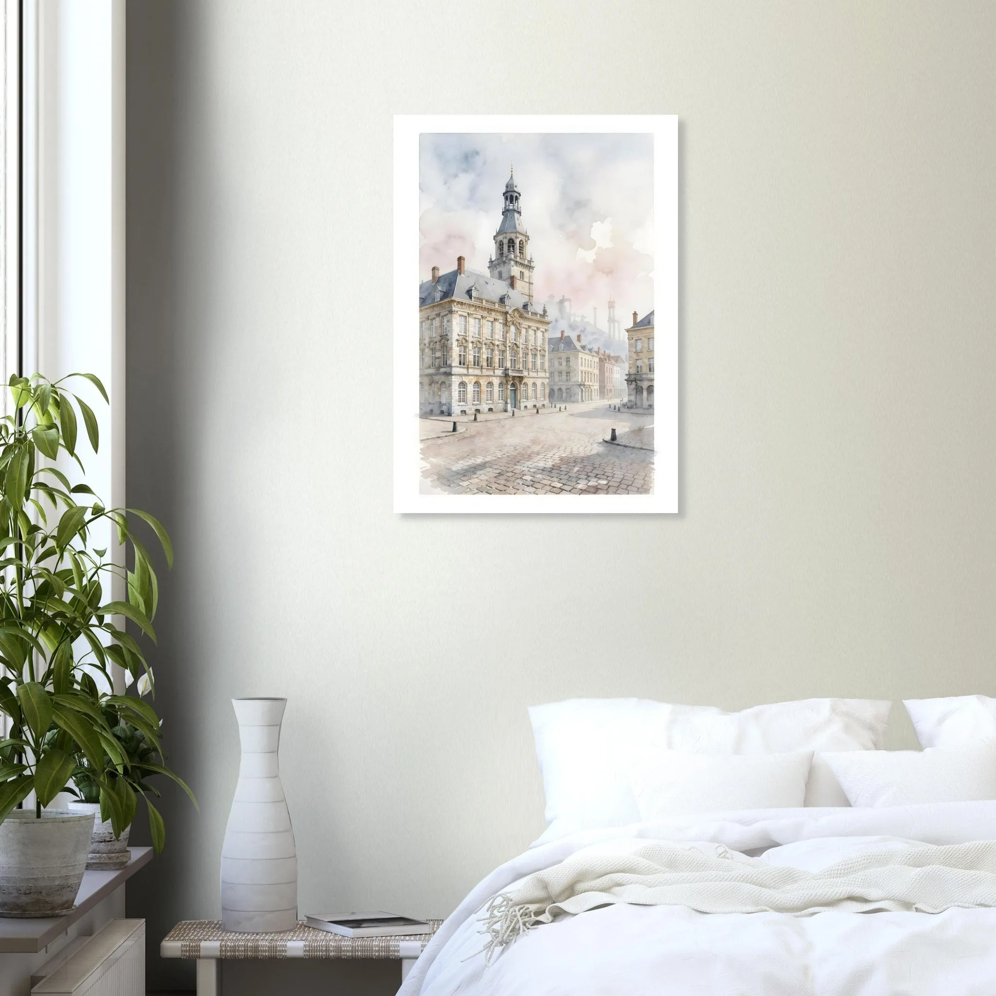 Watercolour landscape-Poster von Roermond — warmes minimalistisches Motiv, ab 19 €