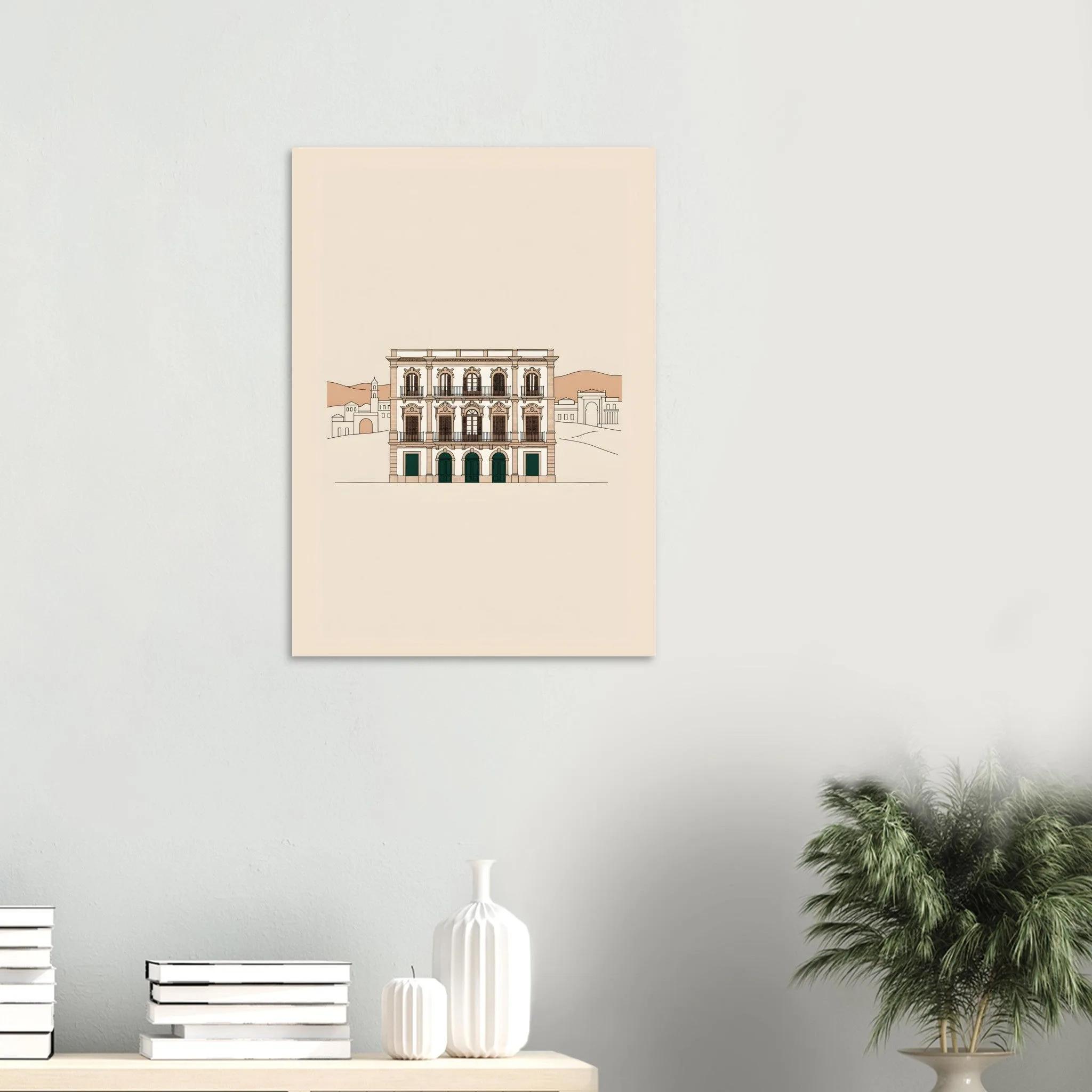 Minimalist line art-Poster von Ronda — warmes minimalistisches Motiv, ab 19 €