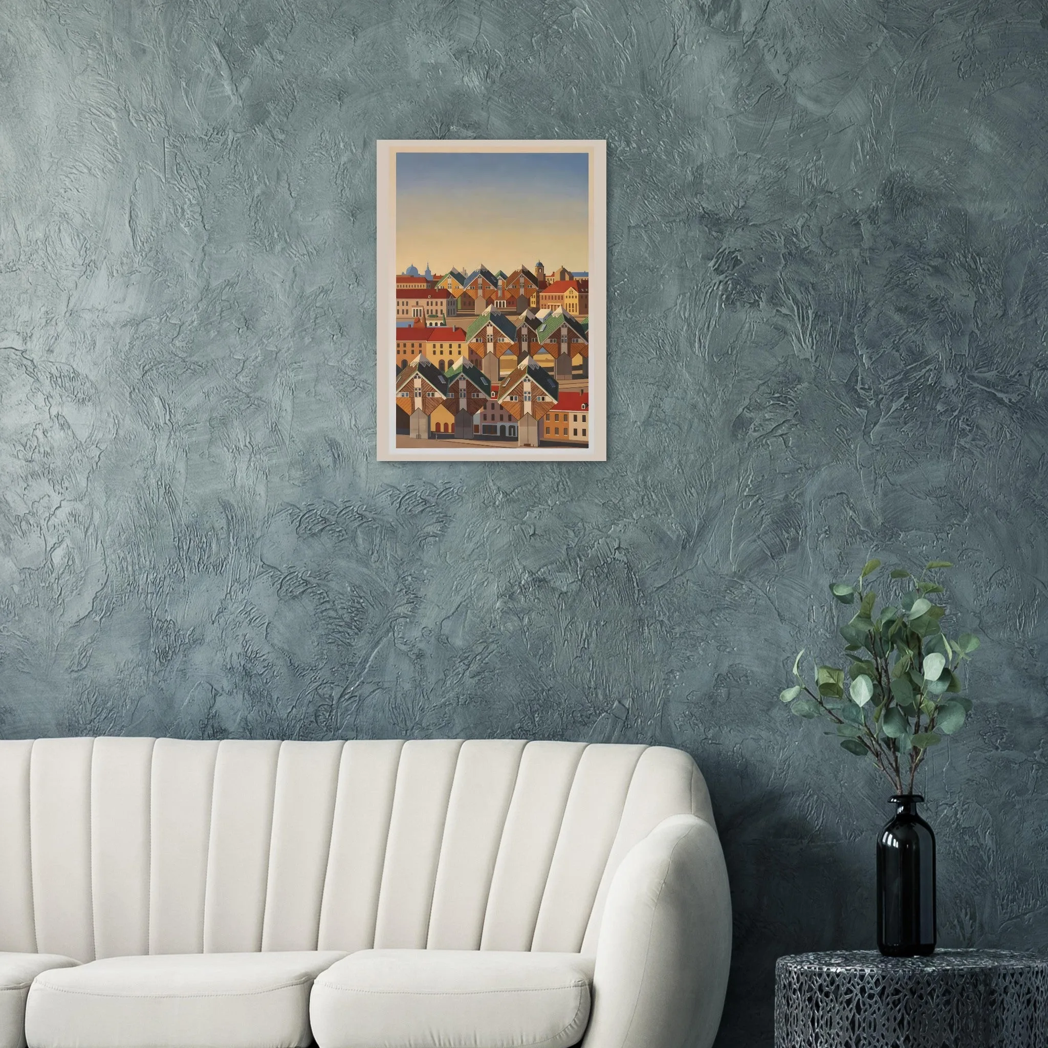 Vintage travel poster poster of Helmond — warm minimalist design, from €19