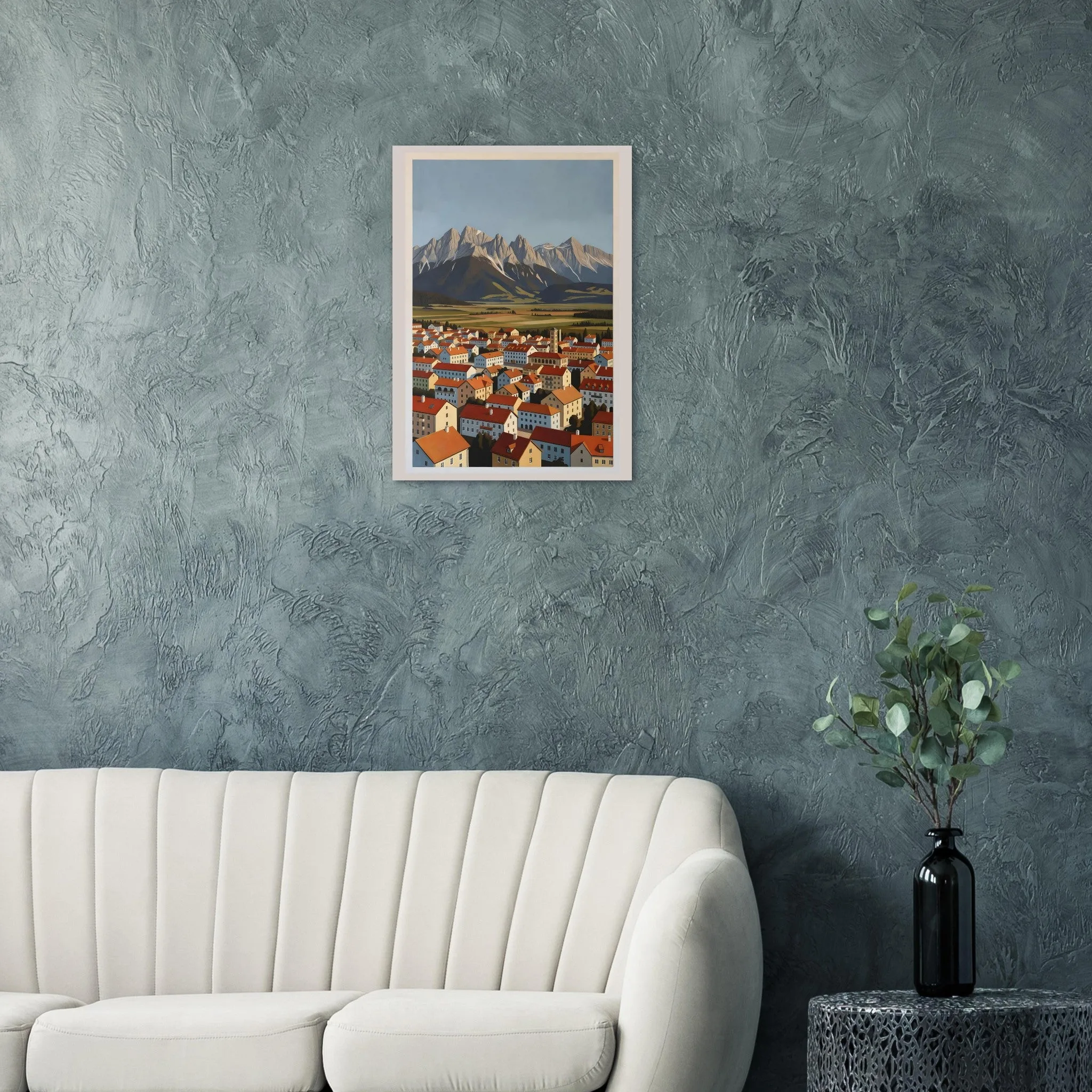 Vintage travel poster poster of Lienz — warm minimalist design, from €19