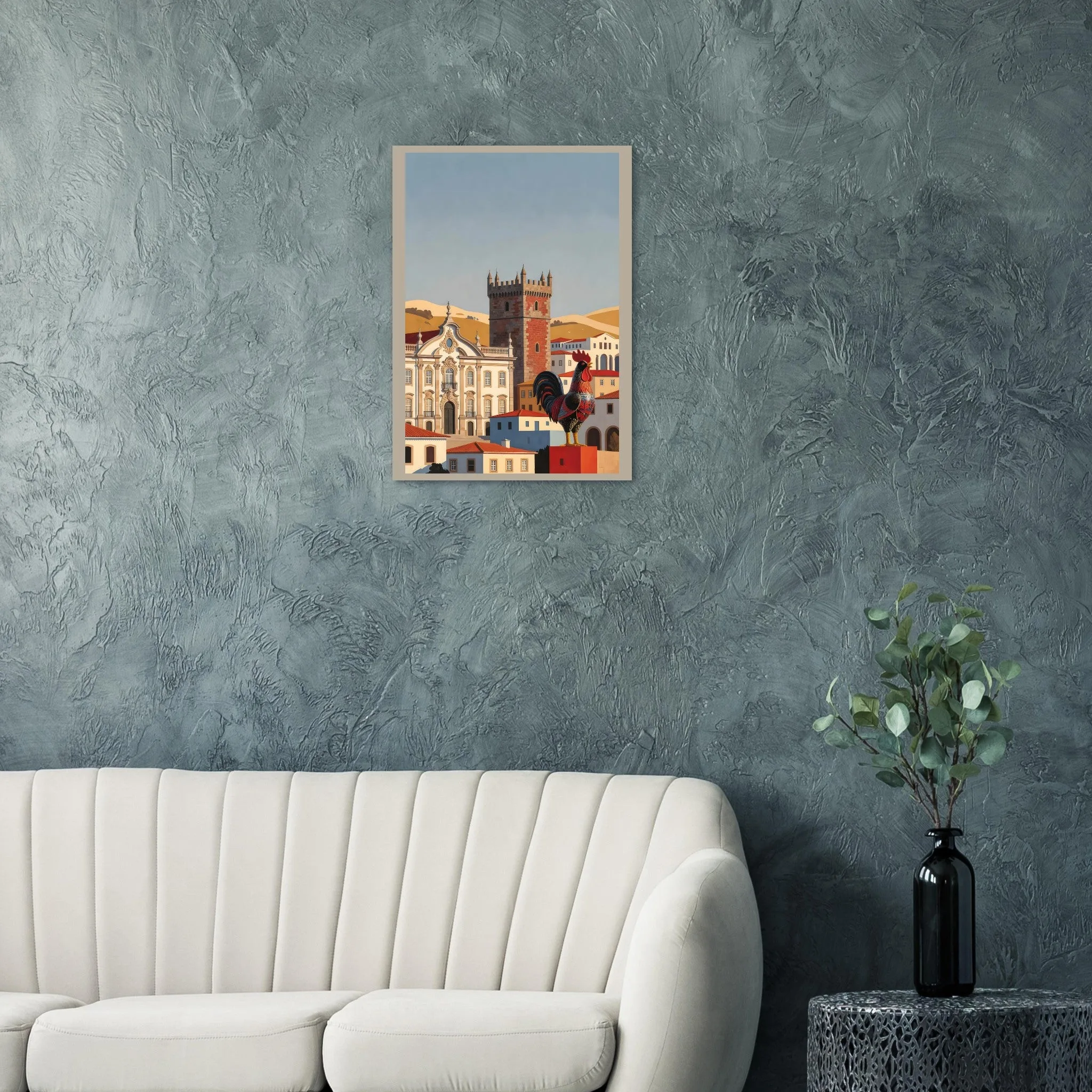 Vintage travel poster poster of Barcelos — warm minimalist design, from €19