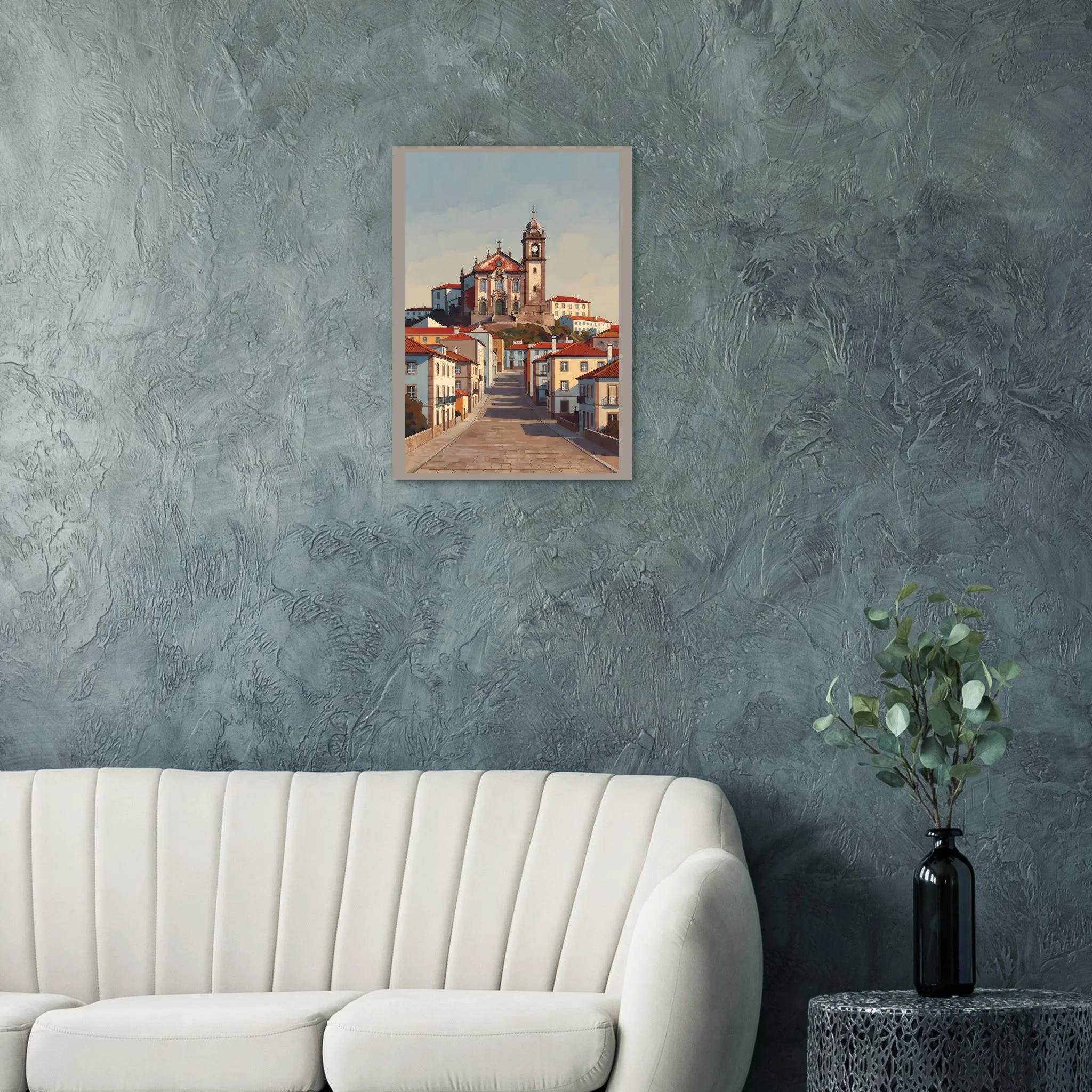 Vintage travel poster-Poster von Mirandela — warmes minimalistisches Motiv, ab 19 €