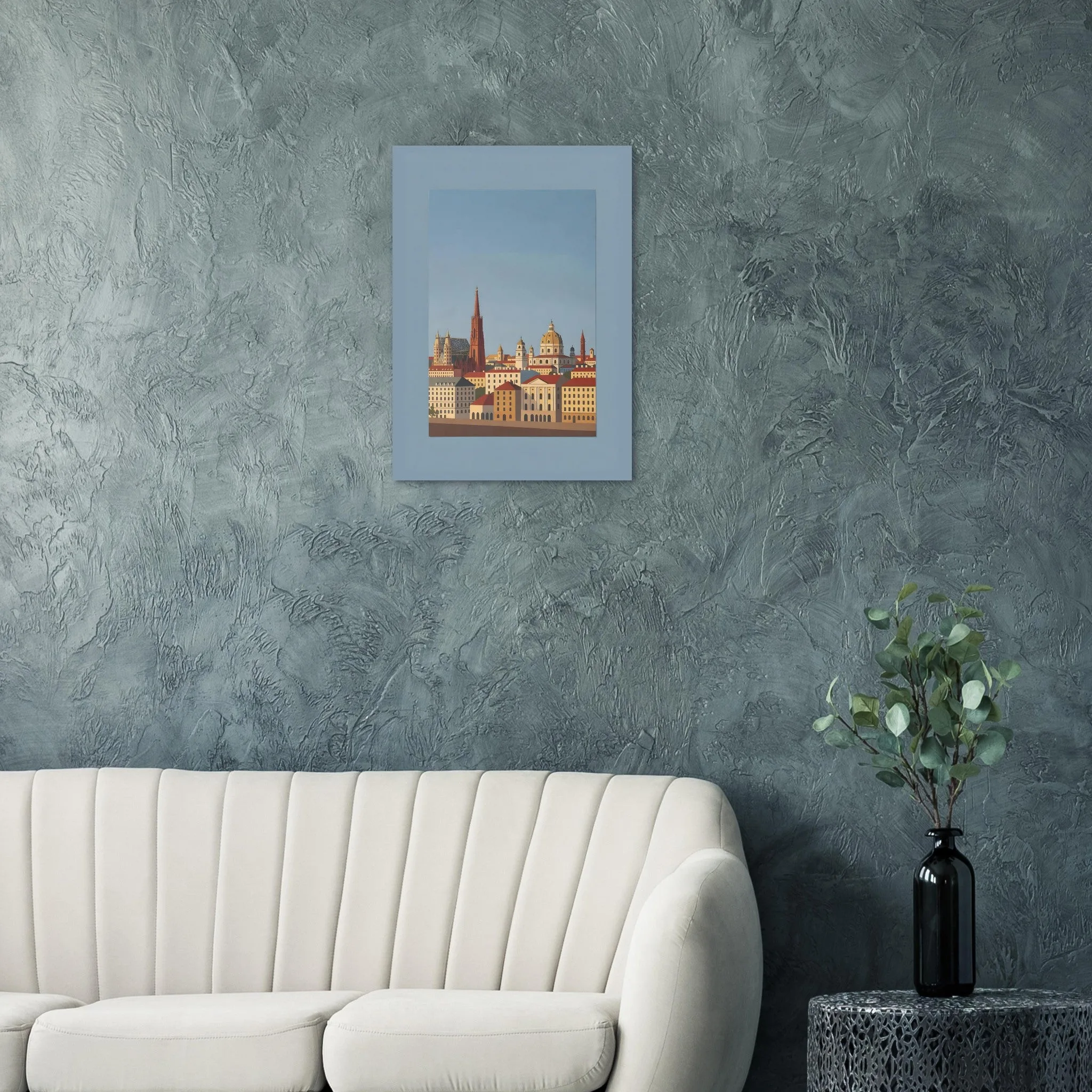 Vintage travel poster poster of Wien — warm minimalist design, from €19