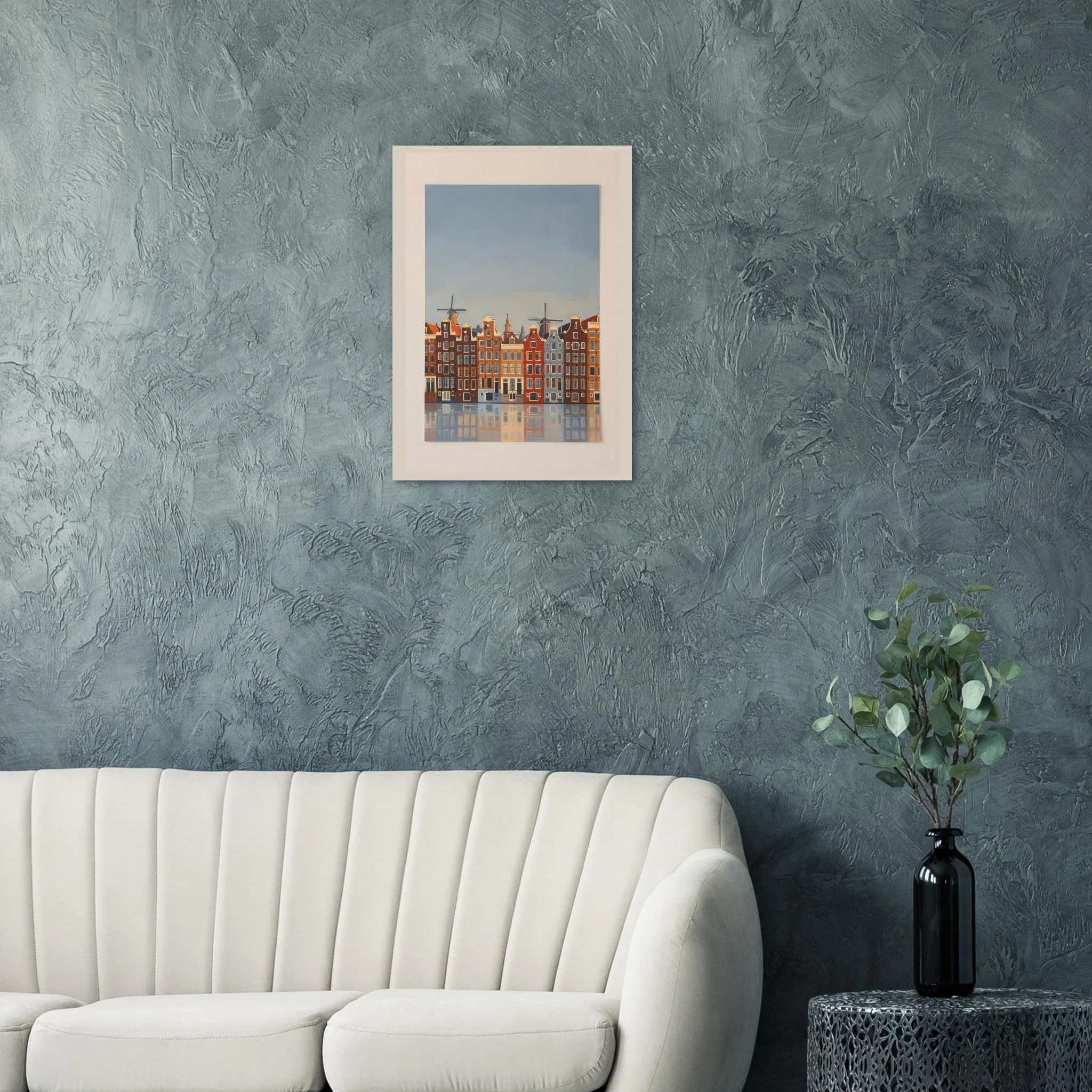Vintage travel poster poster of Amsterdam — warm minimalist design, from €19