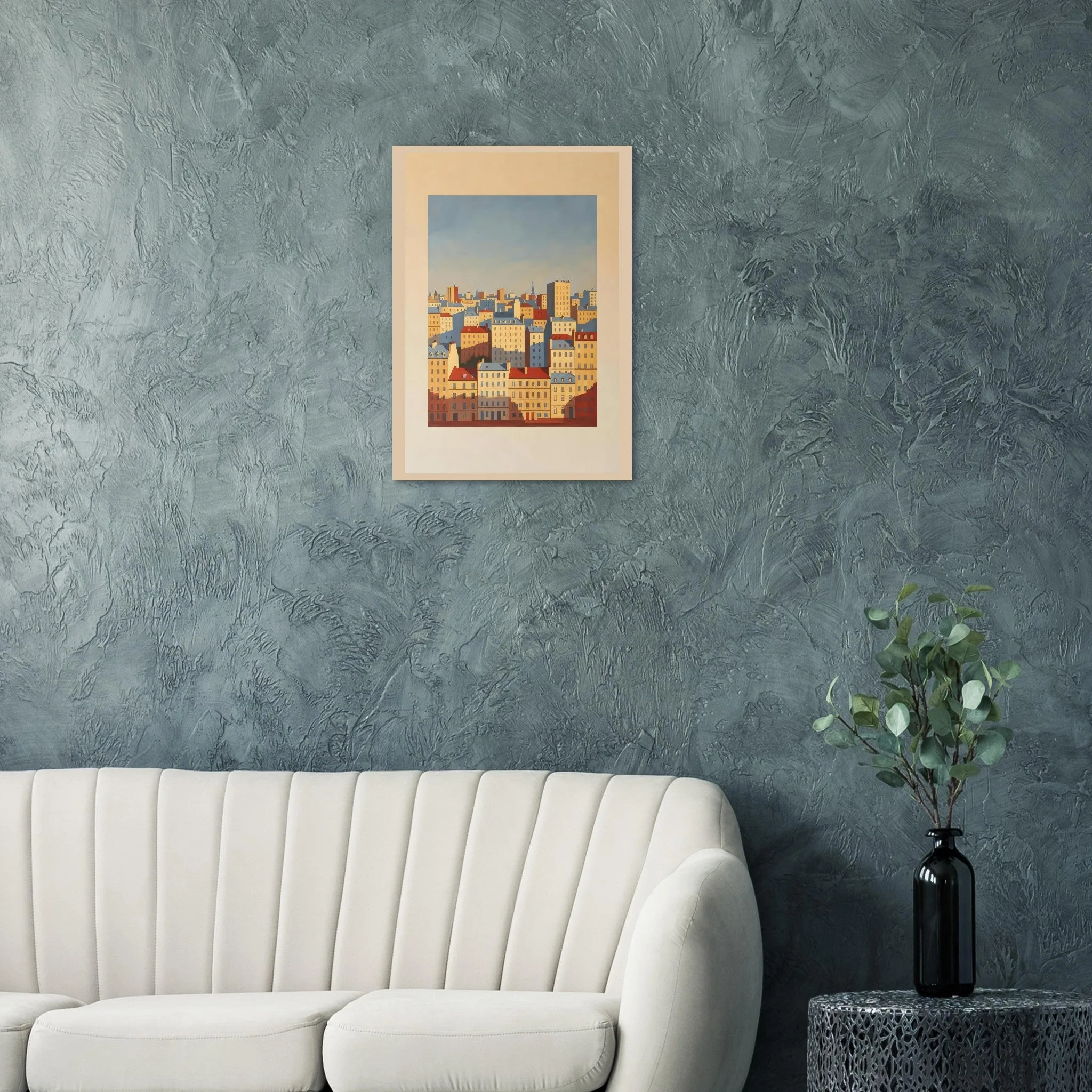 Vintage travel poster poster of Paris — warm minimalist design, from €19