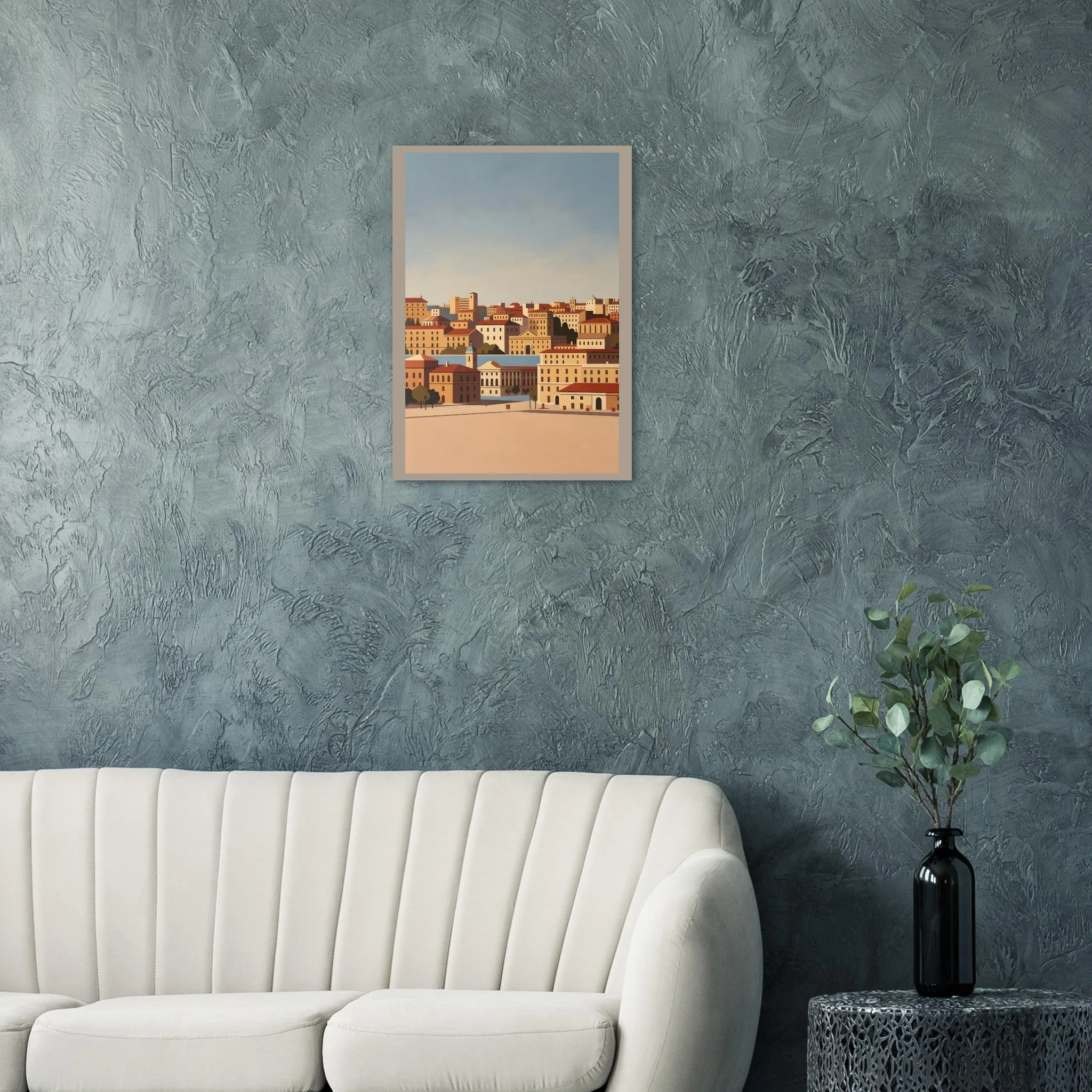Vintage travel poster poster of Móstoles — warm minimalist design, from €19