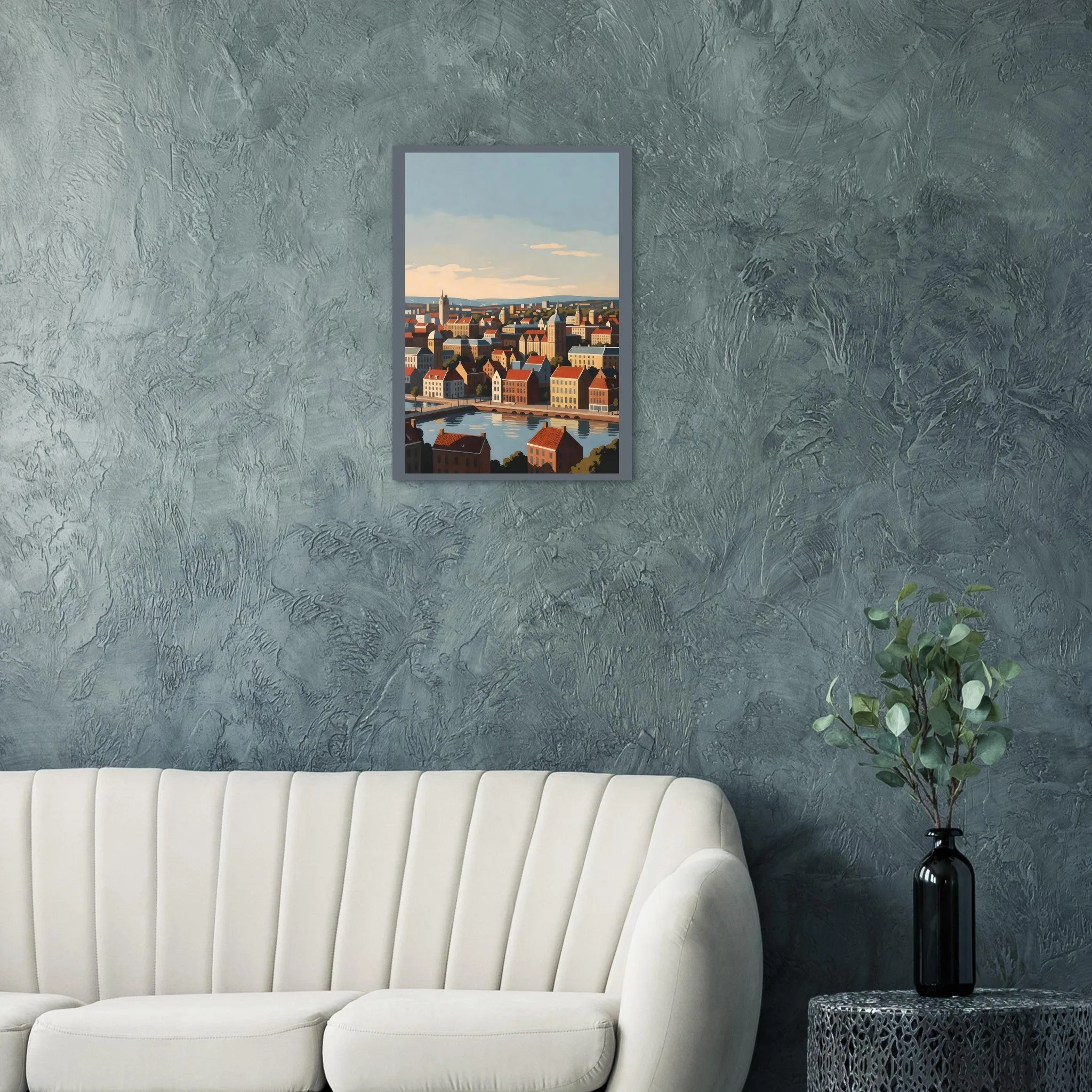 Vintage travel poster poster of Groningen — warm minimalist design, from €19