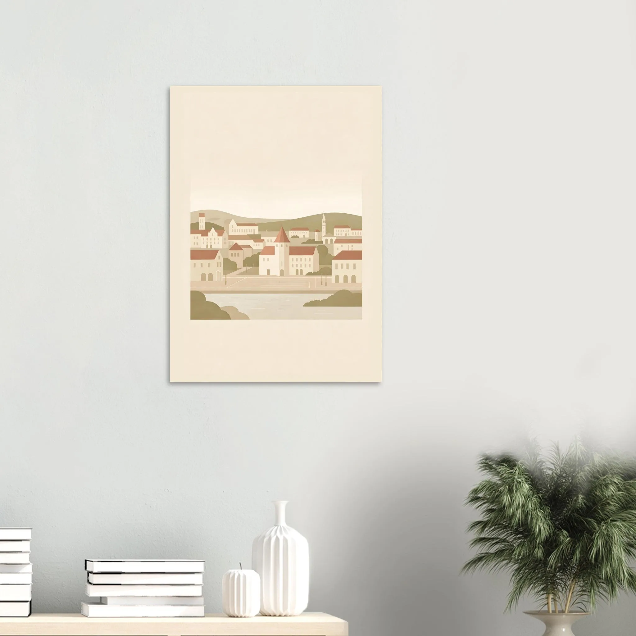 Flat vector illustration poster of Apeldoorn — warm minimalist design, from €19