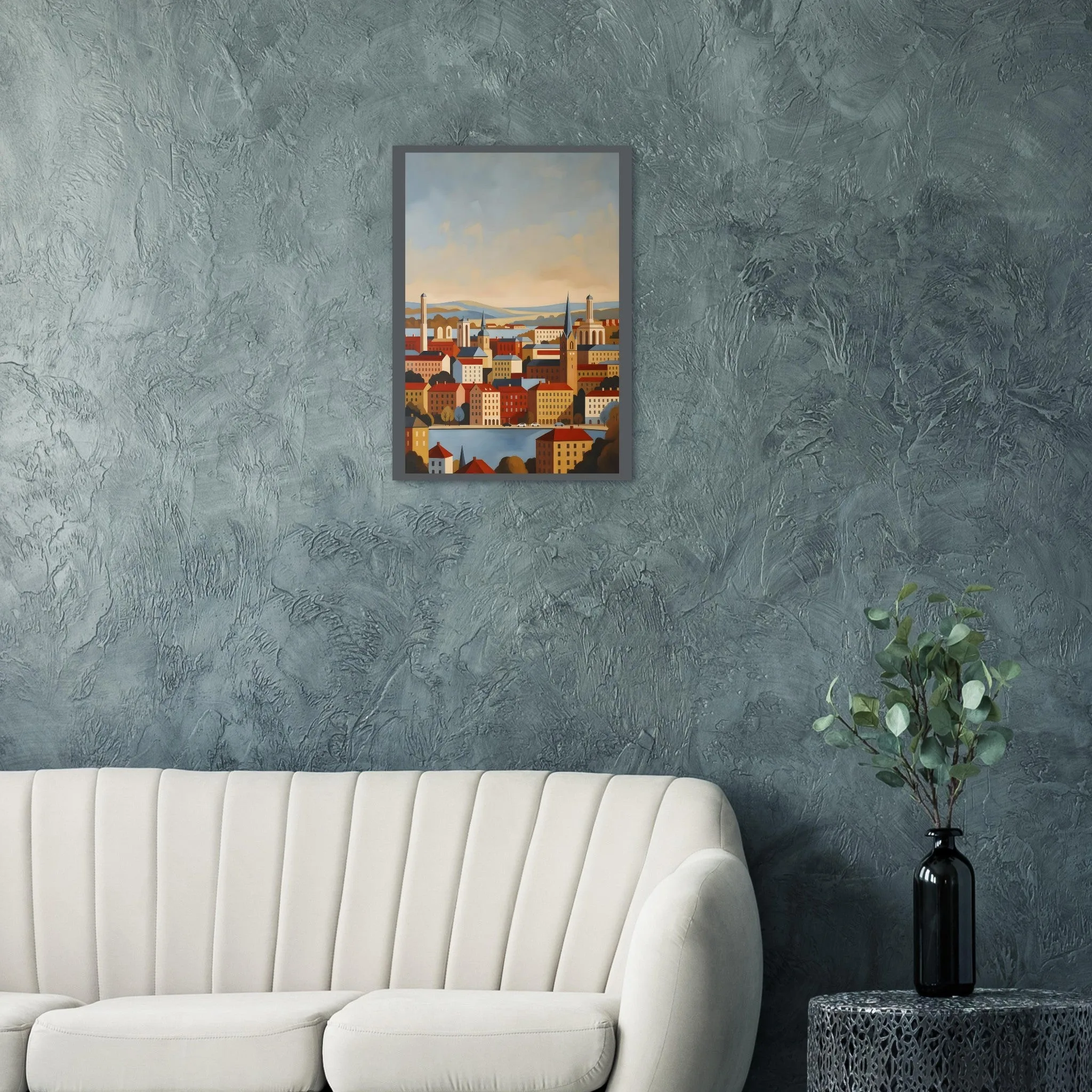 Vintage travel poster poster of Västerås — warm minimalist design, from €19