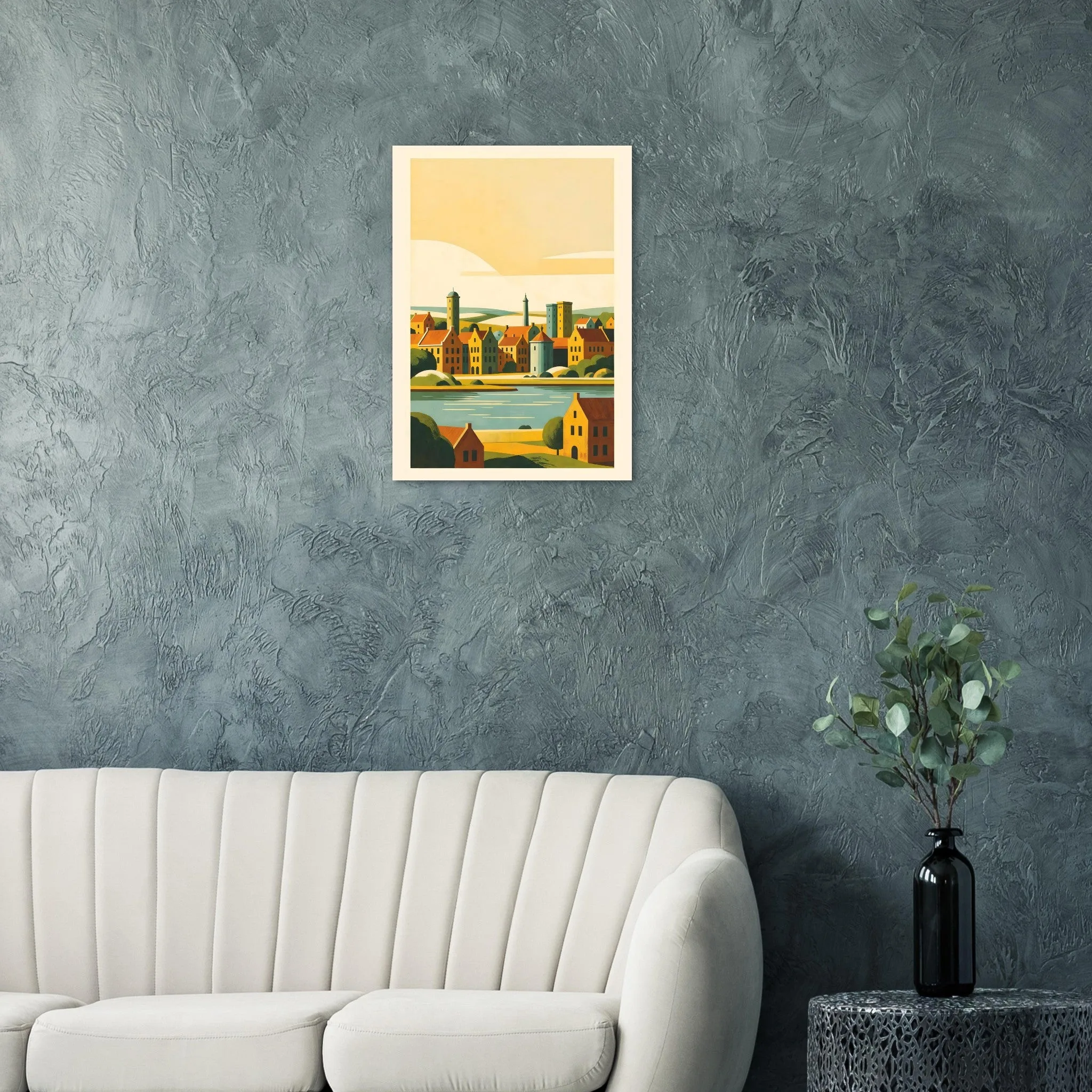 Mid-century modern-Poster von Zwolle — warmes minimalistisches Motiv, ab 19 €