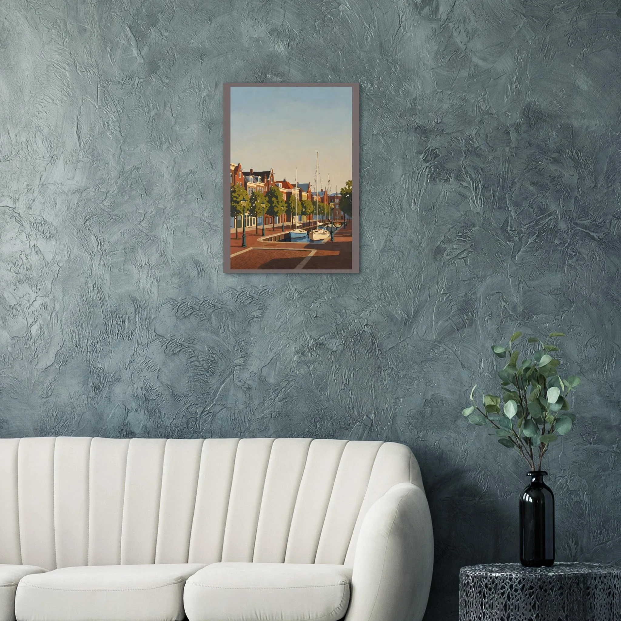 Vintage travel poster poster of Vlaardingen — warm minimalist design, from €19