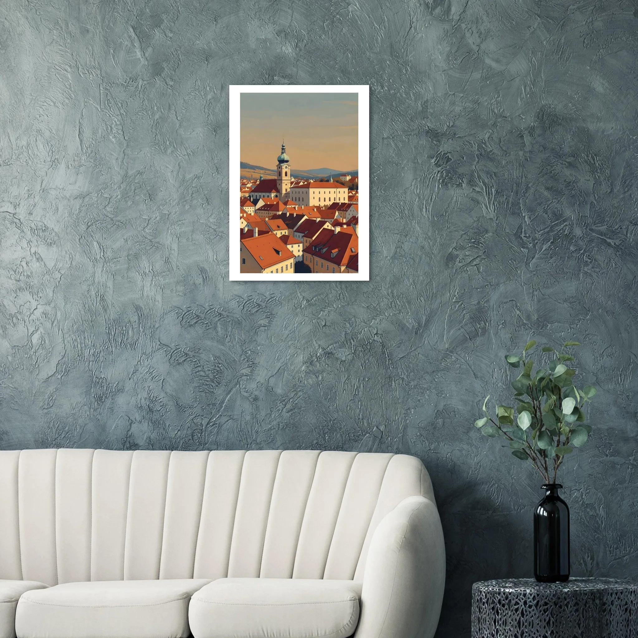 Vintage travel poster poster of Waidhofen an der Ybbs — warm minimalist design, from €19