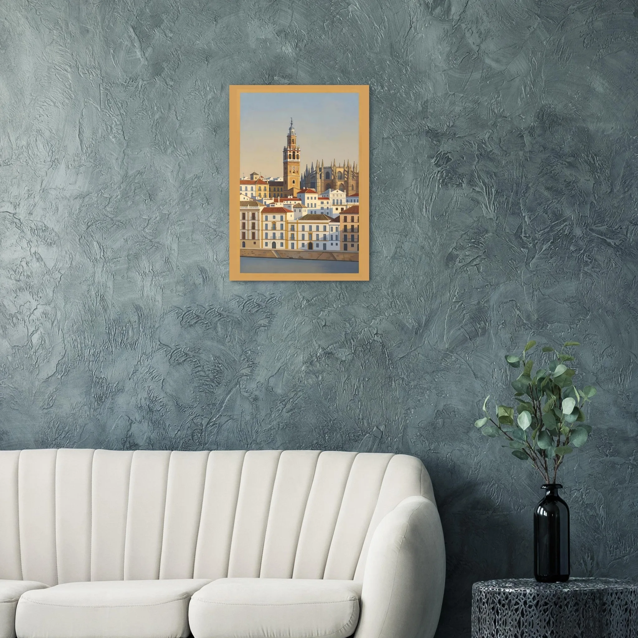 Vintage travel poster poster of Sevilla — warm minimalist design, from €19