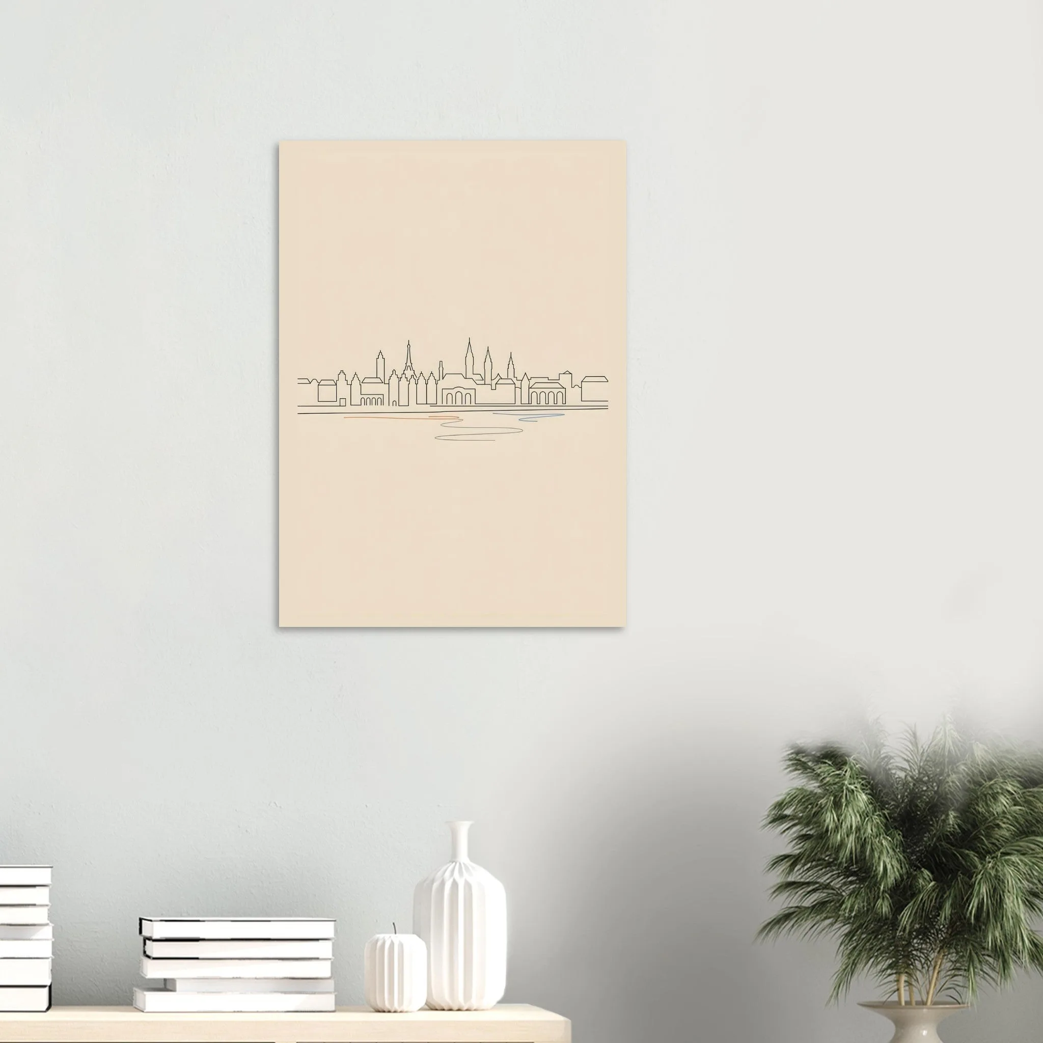 Minimalist line art poster of Anvers — warm minimalist design, from €19