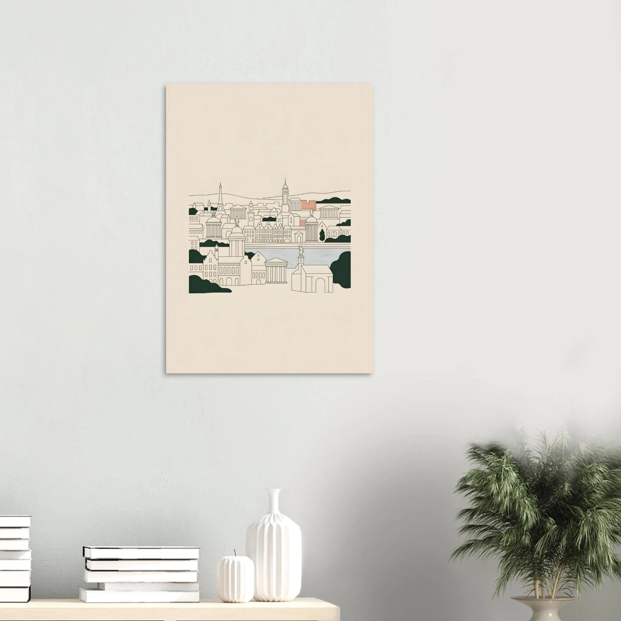 Minimalist line art-Poster von Bruxelles — warmes minimalistisches Motiv, ab 19 €
