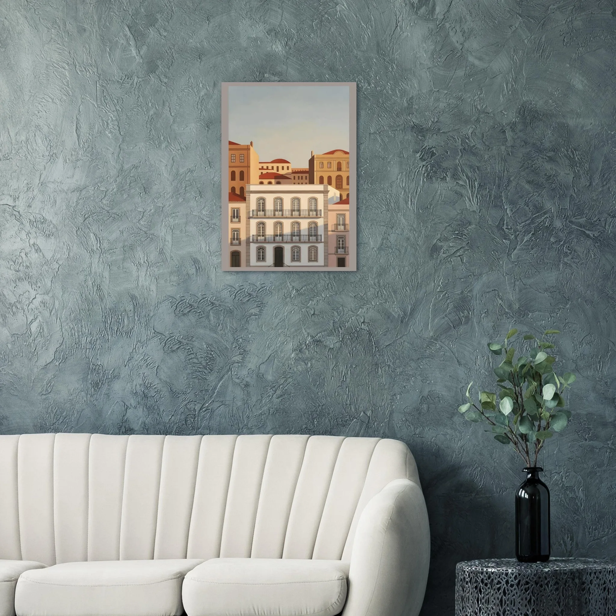 Vintage travel poster poster of Oliveira de Azeméis — warm minimalist design, from €19