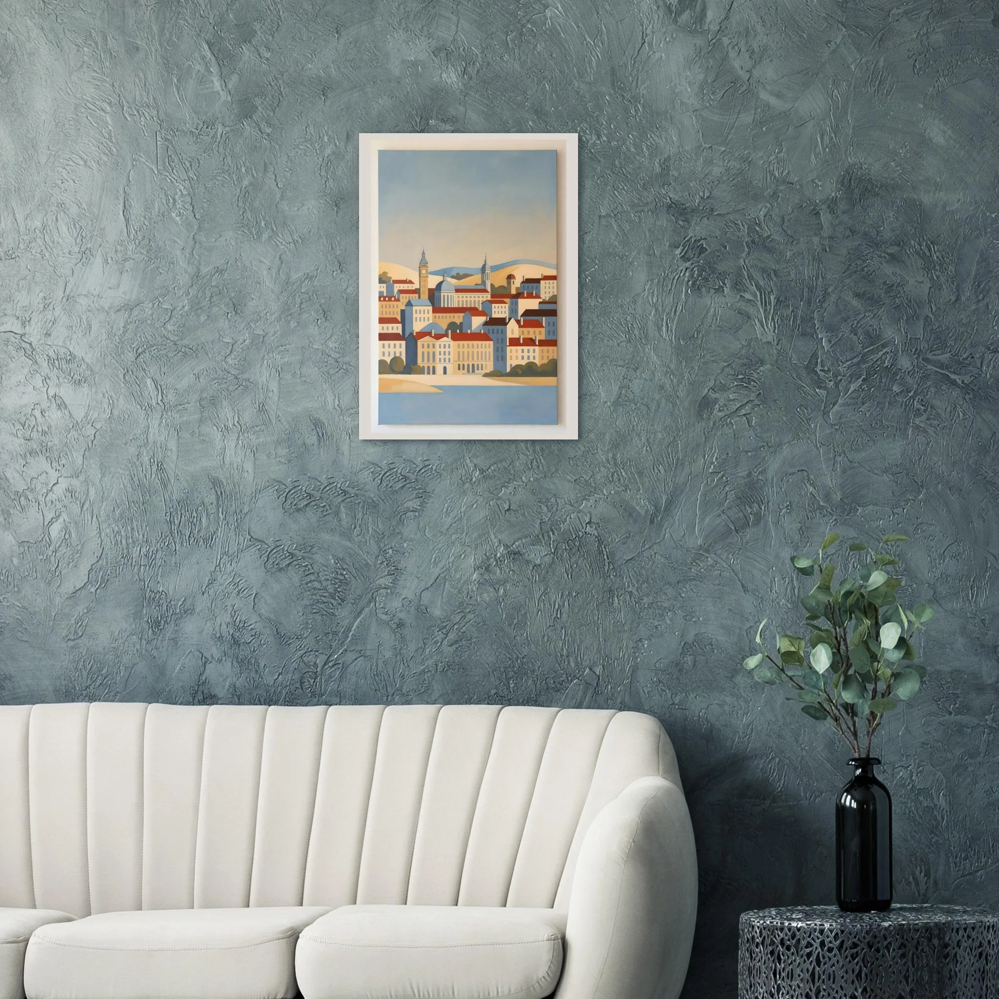 Vintage travel poster poster of Louvain — warm minimalist design, from €19
